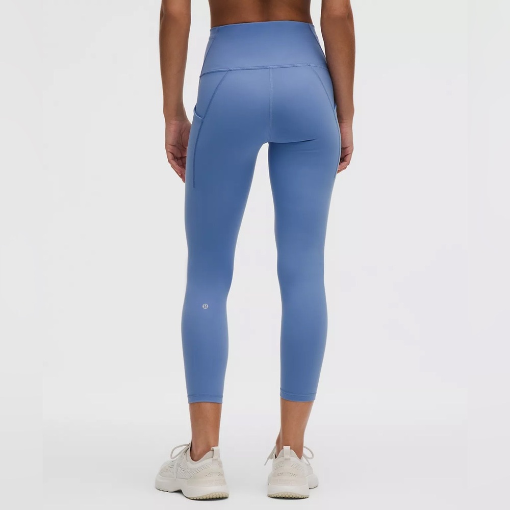 LULULEMON “Wunder Train High-Rise Tights with pockets 25” blue leggings - Picture 5 of 10